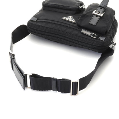 Prada Waist Bag Black Nylon Leather — view 4