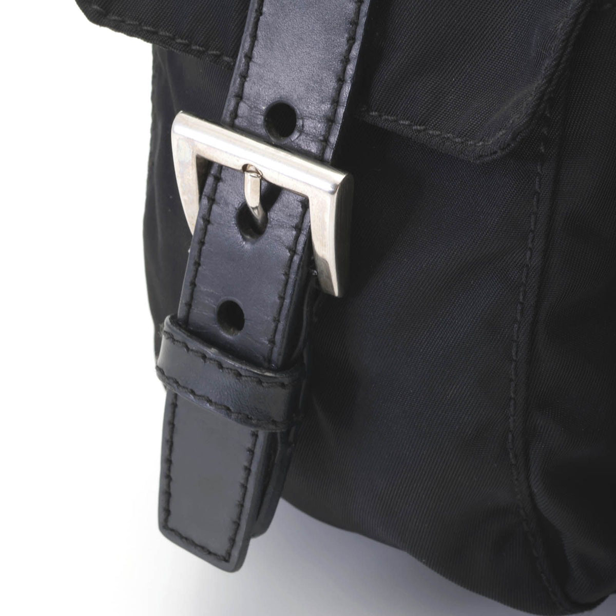 Prada Waist Bag Black Nylon Leather — view 7