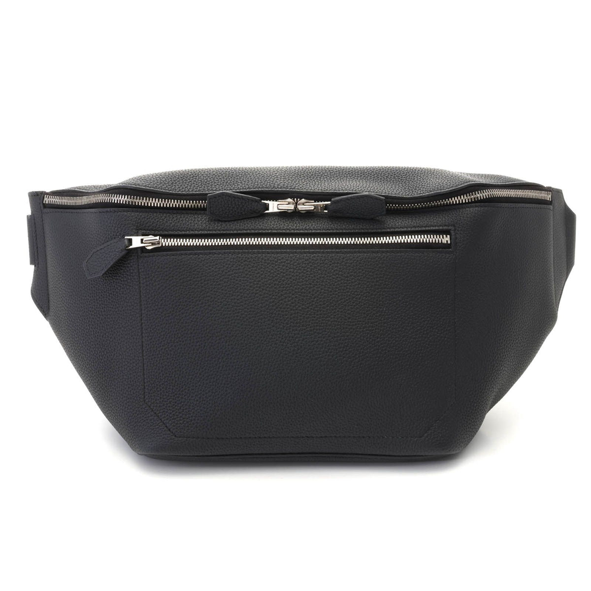 Hermes City Slide Cross GM Black Silver Belt Bag Togo