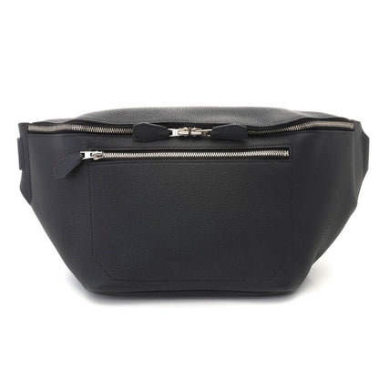 Hermes City Slide Cross GM Black Silver Belt Bag Togo