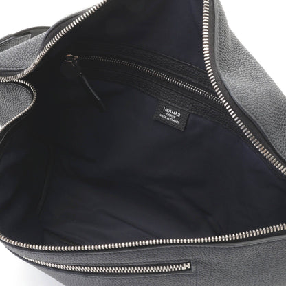 Hermes City Slide Cross GM Black Silver Belt Bag Togo — view 6