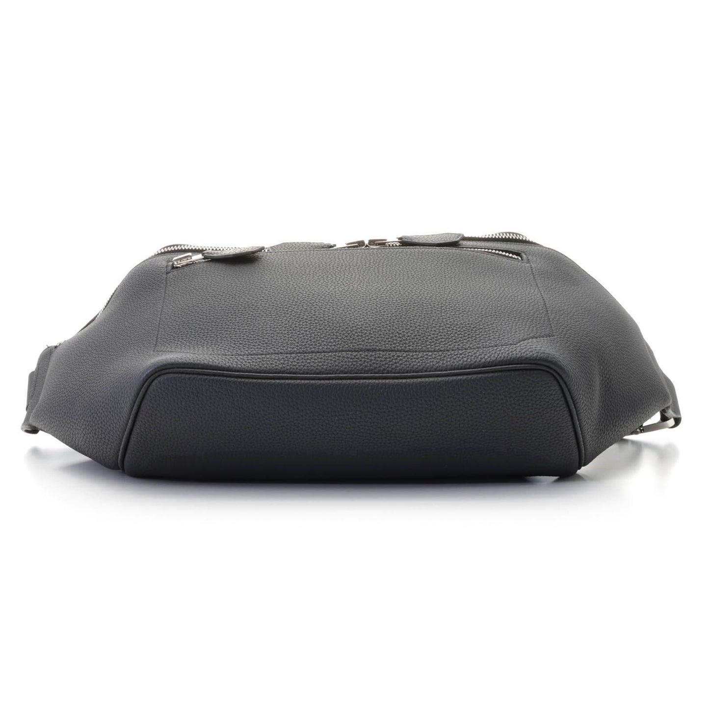 Hermes City Slide Cross GM Black Silver Belt Bag Togo — view 3