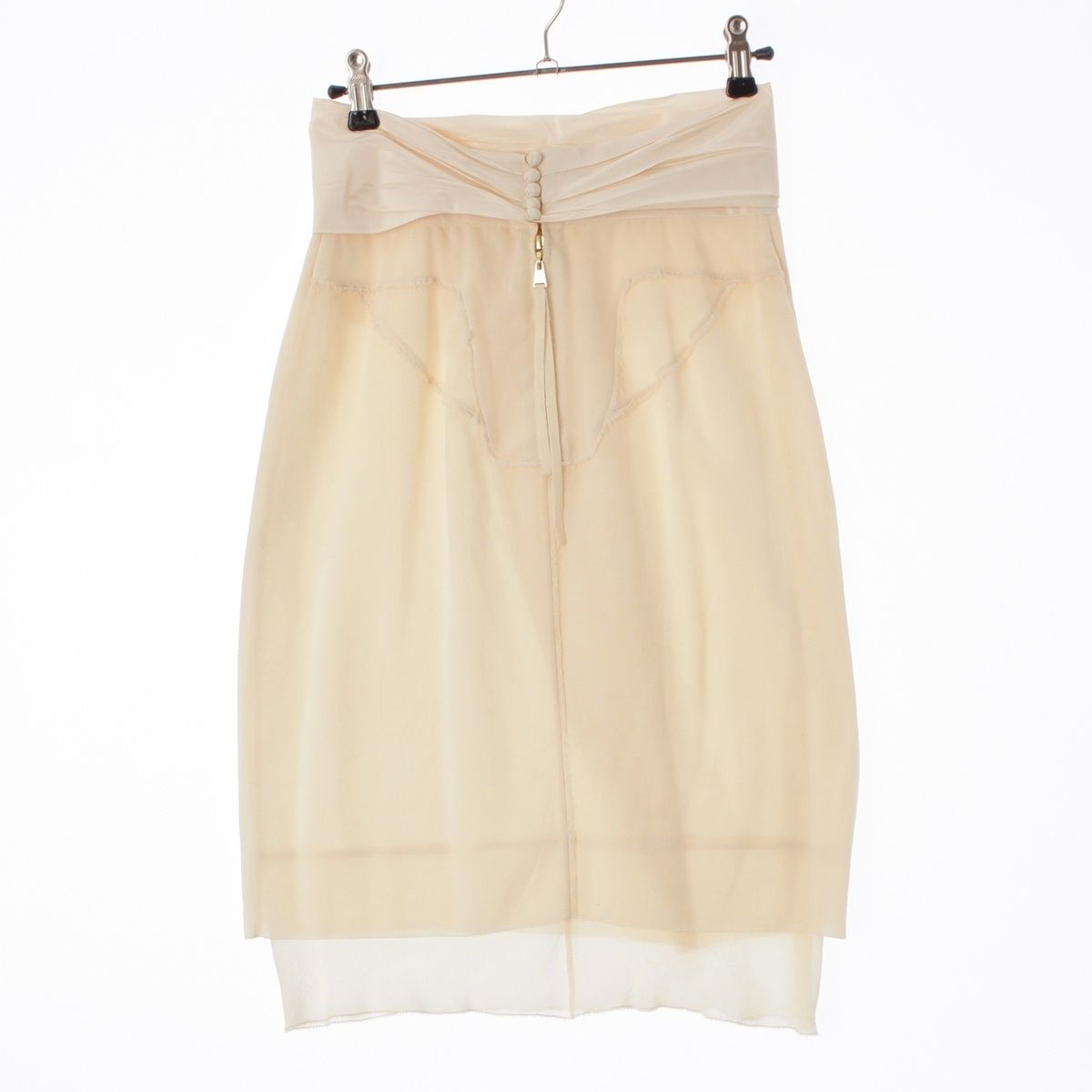 Louis Vuitton Silk Vintage Skirt White 34 — view 2