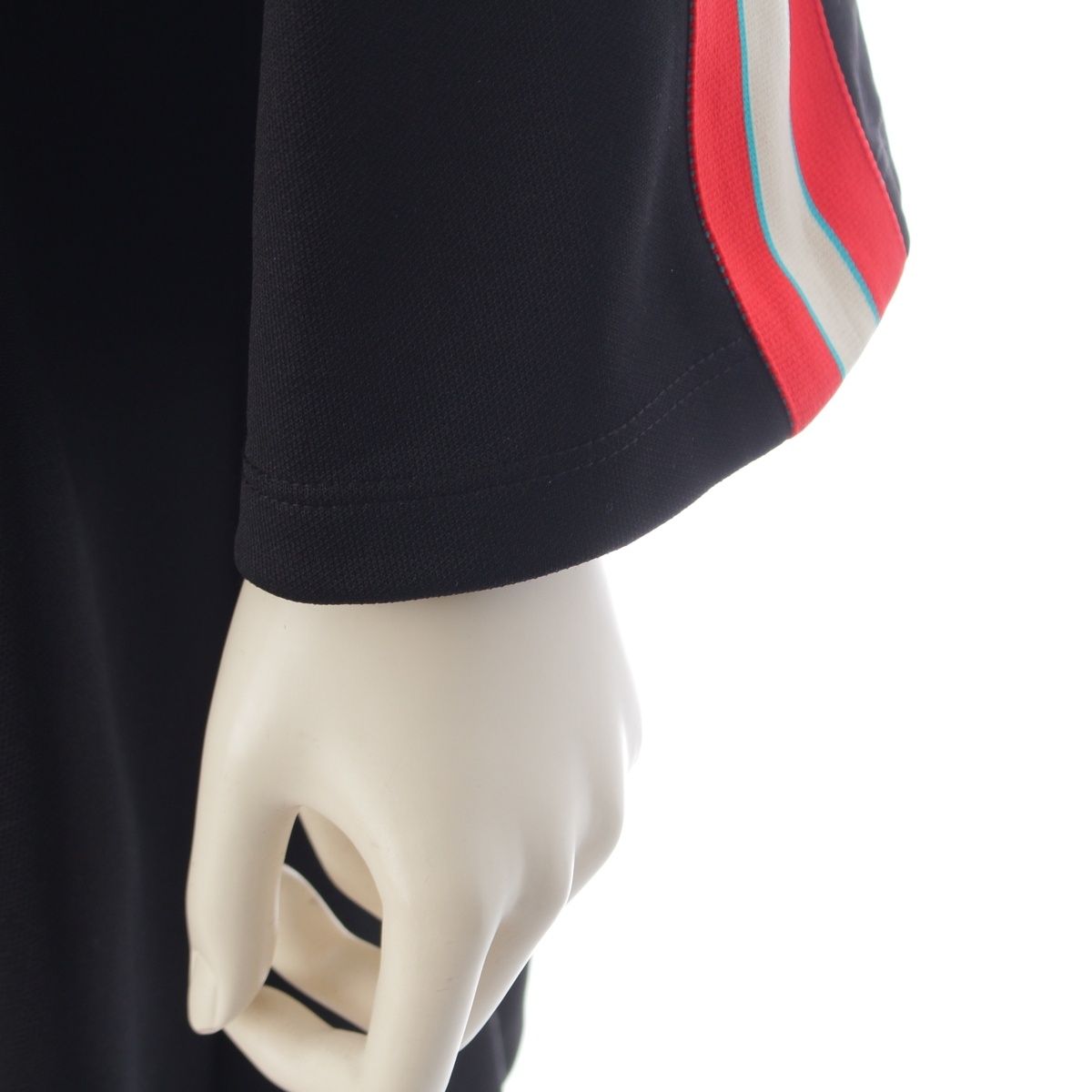 Gucci Nylon Cotton Sherry Line Logo Sleeve Hooded Dress Long Black Hoodie — view 6