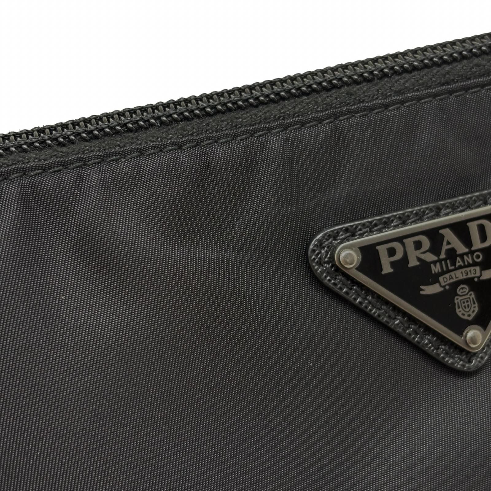 Prada Re-Nylon Shoulder Bag Nylon Saffiano Black — view 7