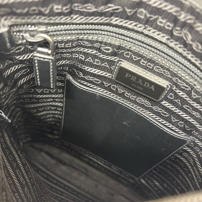 Prada Re-Nylon Shoulder Bag Nylon Saffiano Black — view 6