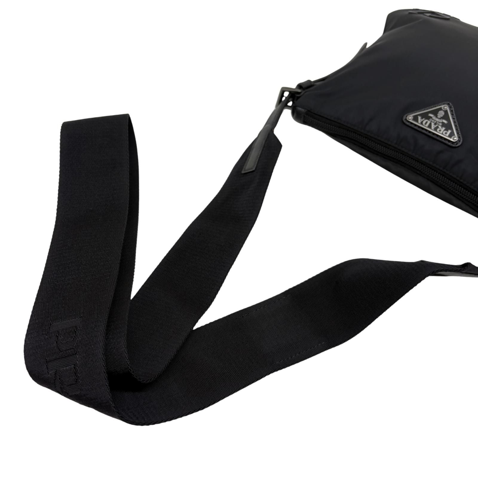 Prada Re-Nylon Shoulder Bag Nylon Saffiano Black — view 3