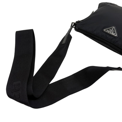 Prada Re-Nylon Shoulder Bag Nylon Saffiano Black — view 3
