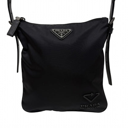 Prada Re-Nylon Shoulder Bag Nylon Saffiano Black