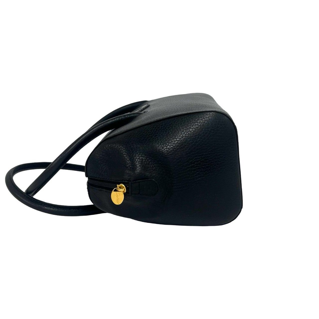 Cartier Vintage Must Line Logo Leather Mini Boston Bag Black — view 5