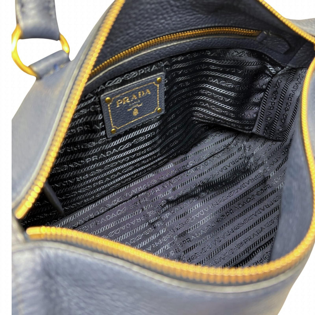 Prada 2-Way Bag Navy Leather — view 5