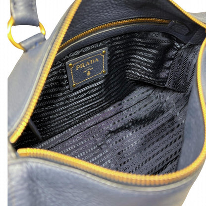 Prada 2-Way Bag Navy Leather — view 5