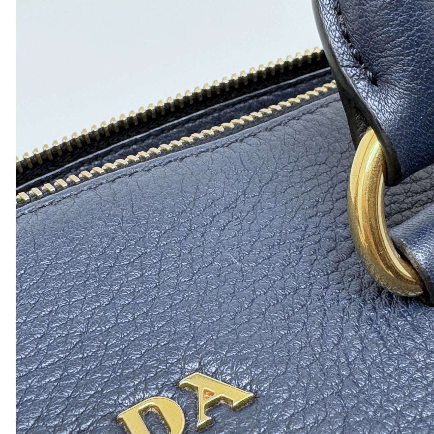 Prada 2-Way Bag Navy Leather — view 7