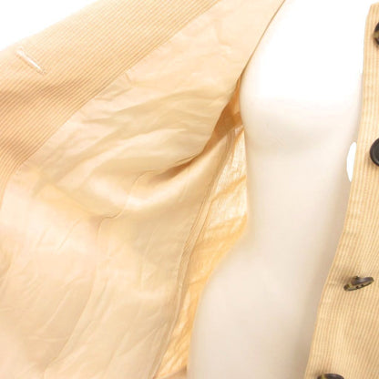 Saint Laurent Linen Corduroy Jacket Beige Patch Pocket Half Lined Shoulder 38 — view 4
