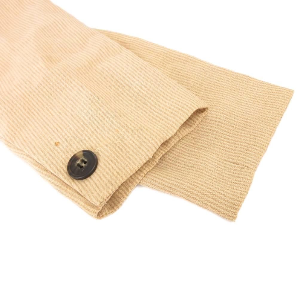 Saint Laurent Linen Corduroy Jacket Beige Patch Pocket Half Lined Shoulder 38 — view 6
