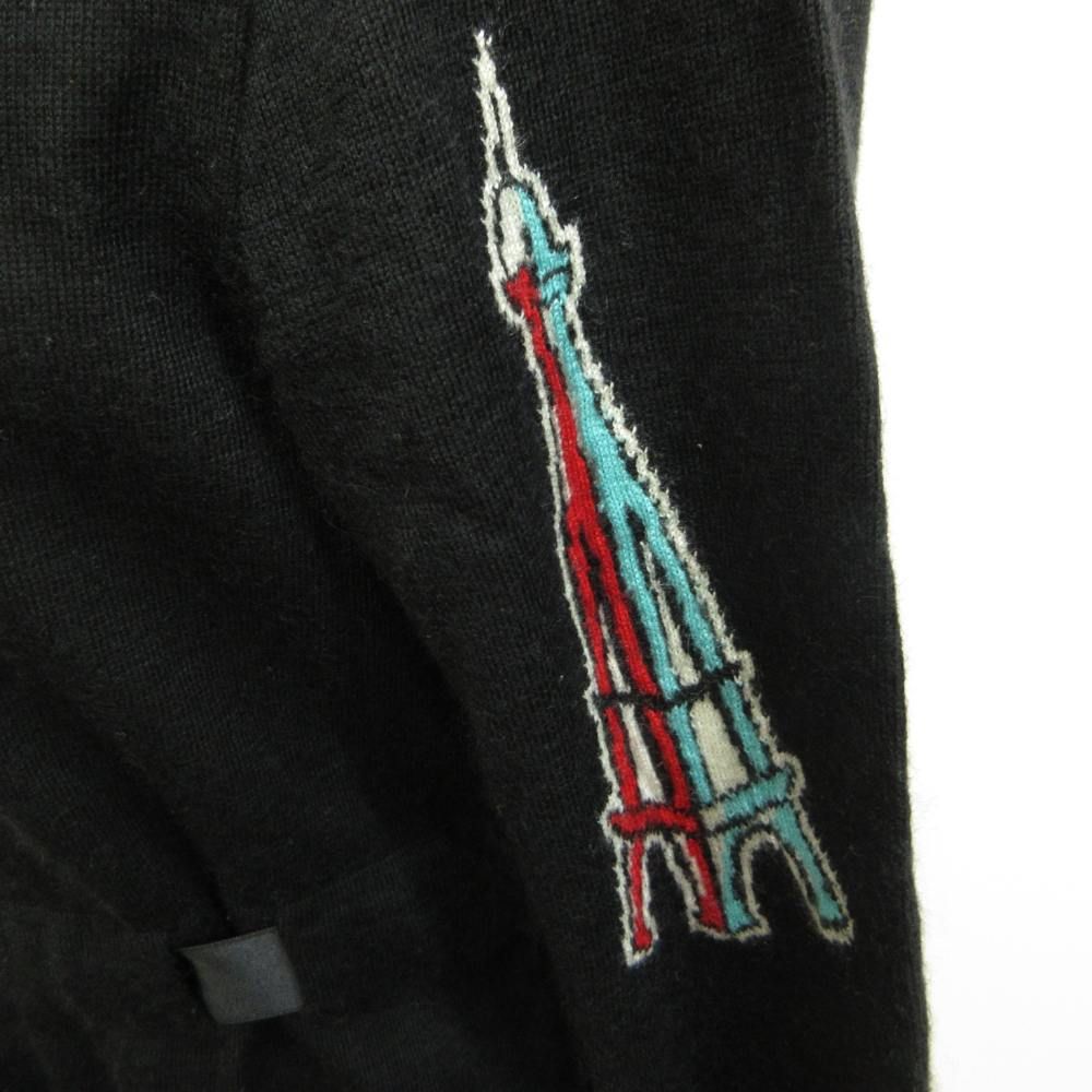 Chanel Knit Sweater Cashmere Silk Long Sleeve Crew Neck Eiffel Tower Arc de — view 7