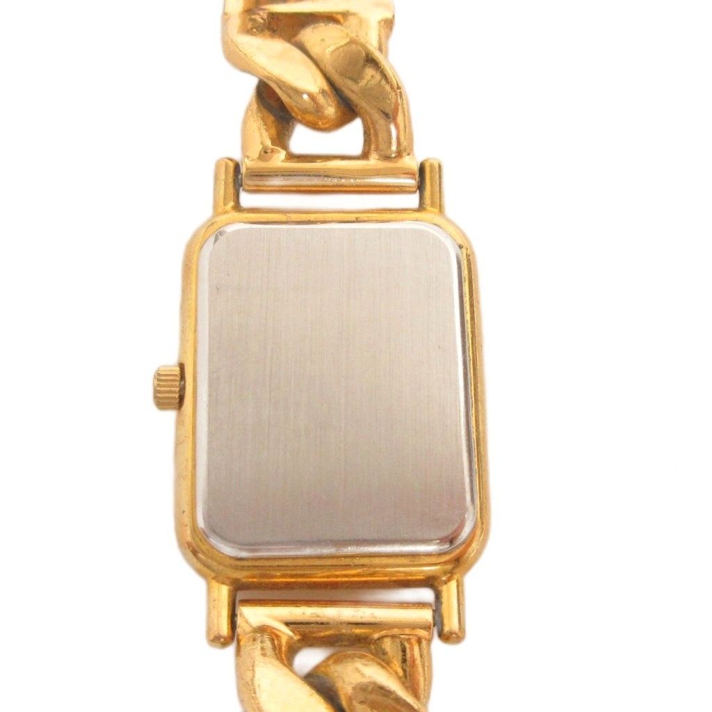 Loewe Vintage Watch Bracelet Square 3 Needle Analog Quartz Dial White Gold — view 8