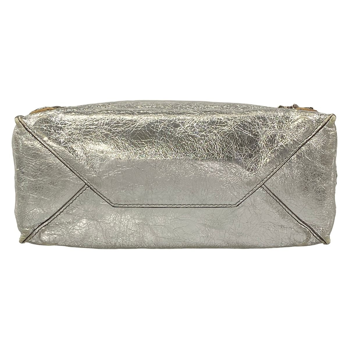 Balenciaga Tote Bag Mini Paper Silver Leather — view 5