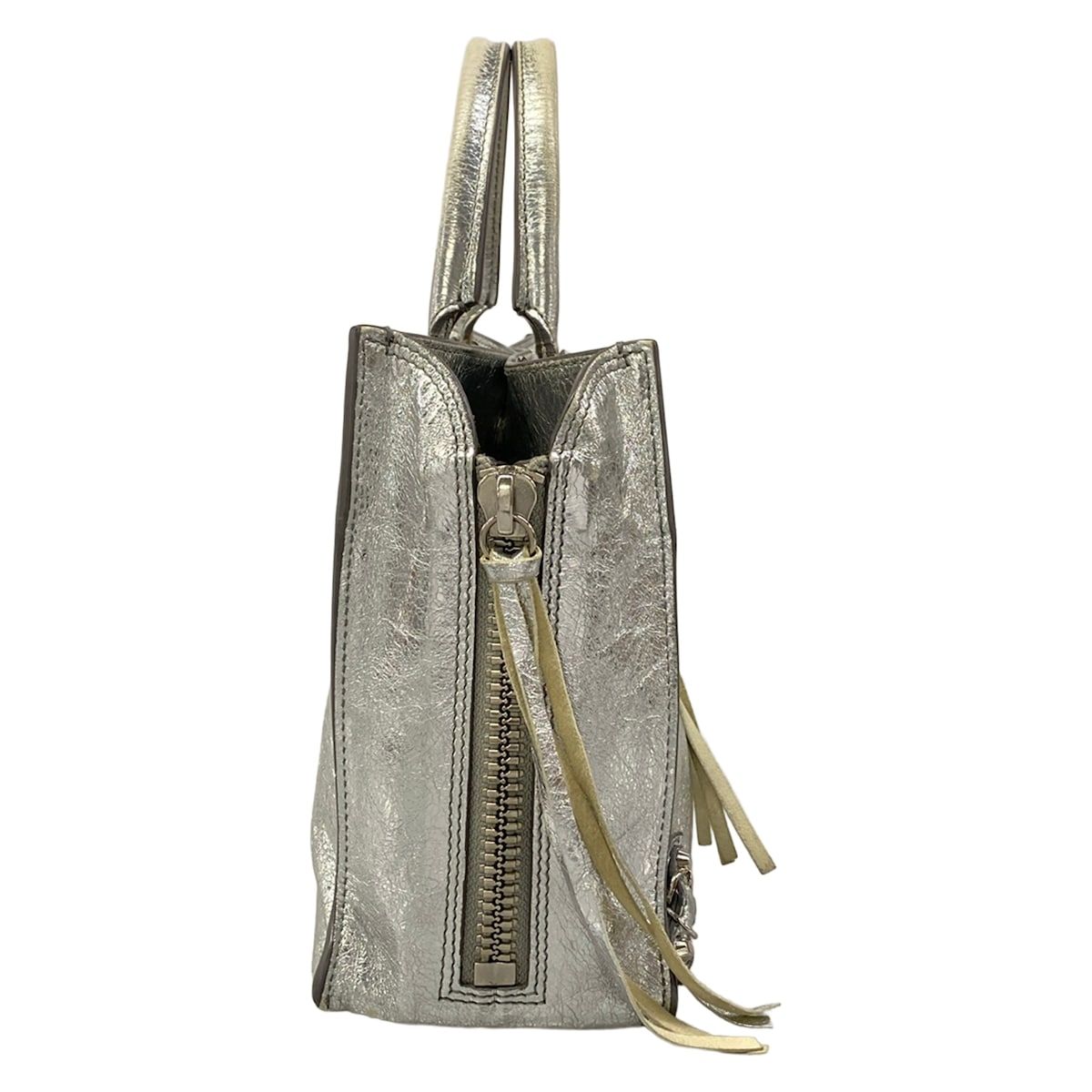 Balenciaga Tote Bag Mini Paper Silver Leather — view 2