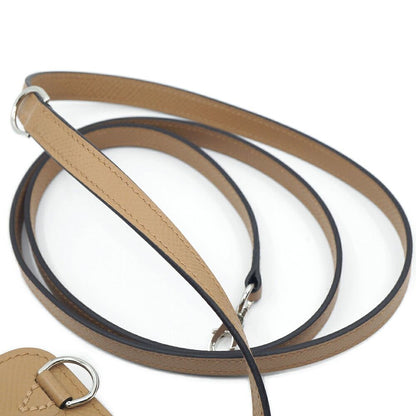 Hermes Way Phone Case Brown Epsom Leather Silver Shoulder Bag — view 7