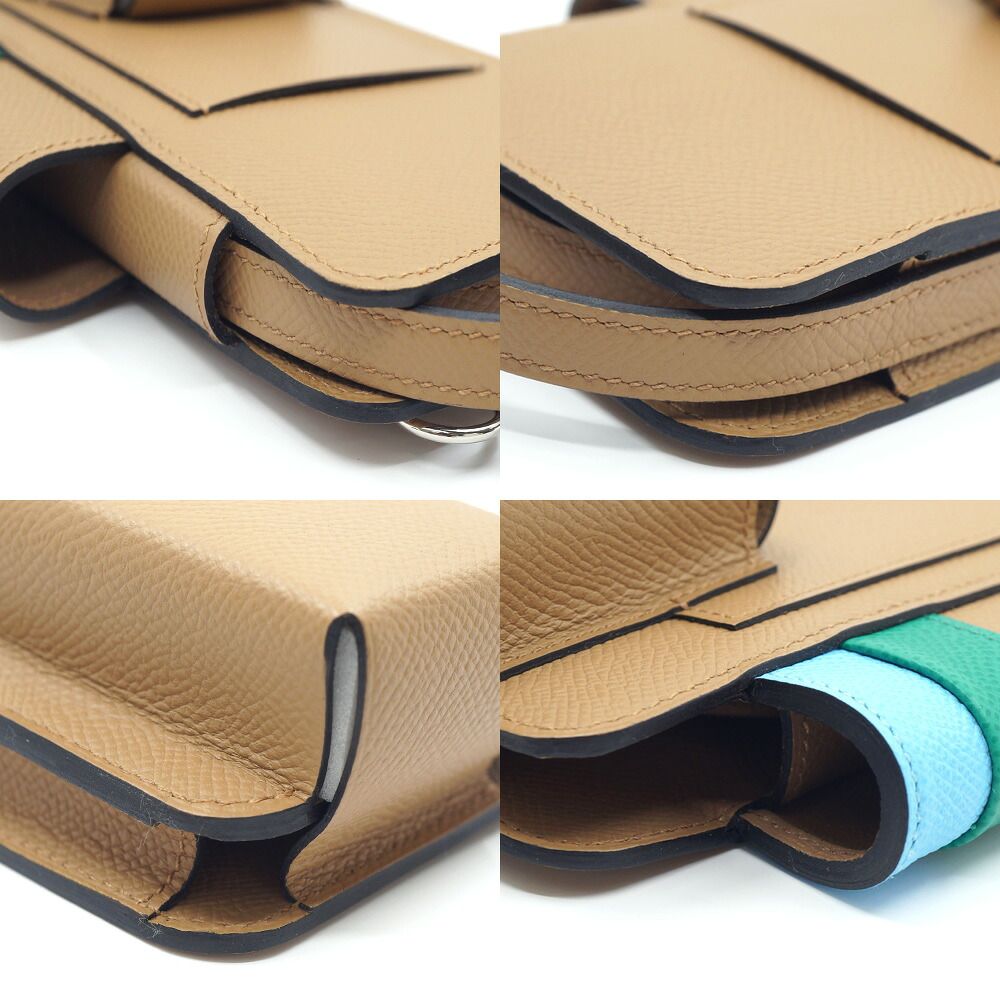 Hermes Way Phone Case Brown Epsom Leather Silver Shoulder Bag — view 5