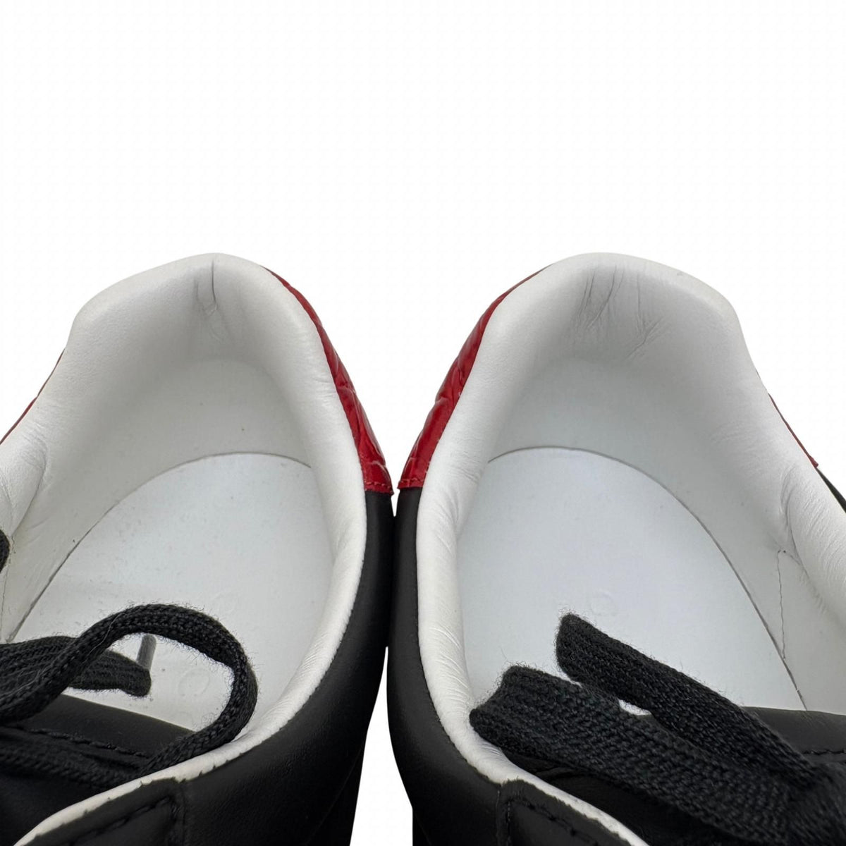 Gucci Ace Sneakers 7.5 Black Red Navy Leather Fabric — view 8