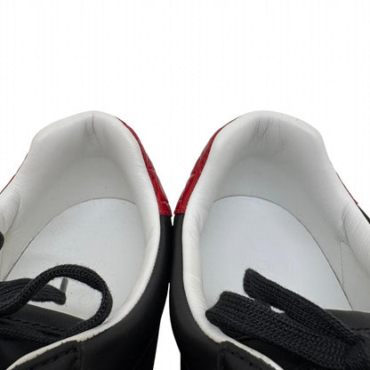Gucci Ace Sneakers 7.5 Black Red Navy Leather Fabric — view 8