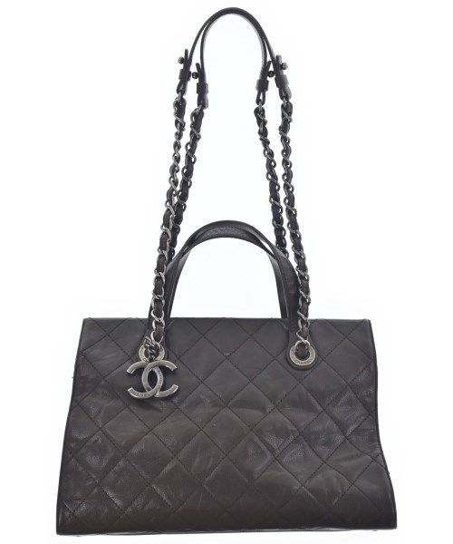 Chanel Matelasse Caviar Leather CC Logo 2-Way Bag Brown