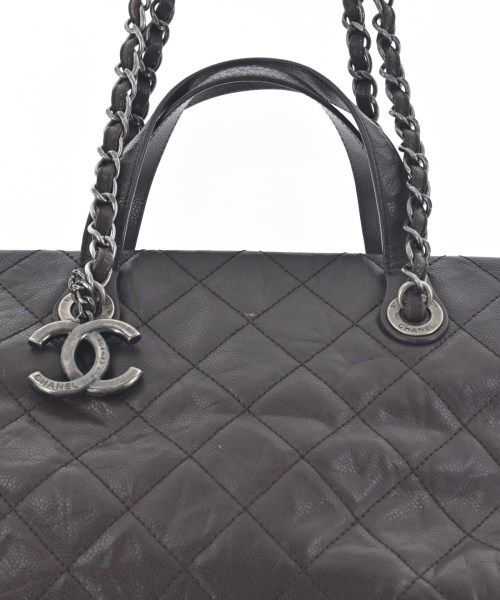 Chanel Matelasse Caviar Leather CC Logo 2-Way Bag Brown — view 5