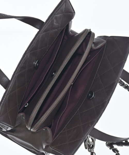 Chanel Matelasse Caviar Leather CC Logo 2-Way Bag Brown — view 3
