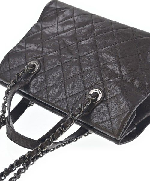 Chanel Matelasse Caviar Leather CC Logo 2-Way Bag Brown — view 8