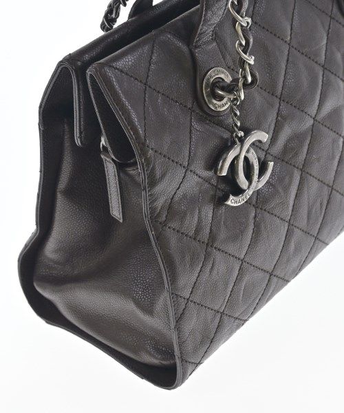 Chanel Matelasse Caviar Leather CC Logo 2-Way Bag Brown — view 6