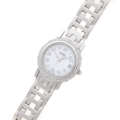 Hermes Clipper Nacre Watch Stainless Steel Shell — view 2
