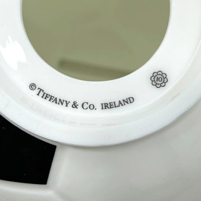 Tiffany & Co Savings Soccer Ball Baby Bank Ceramic White Interior — view 5