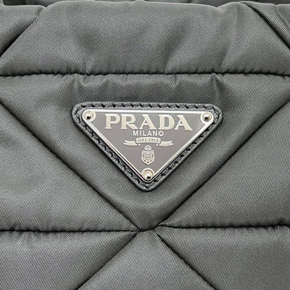 Prada 2-Way Patted Re-Nylon Tote Bag 25 IC Tag Reactive Nylon Mercury Gray — view 5