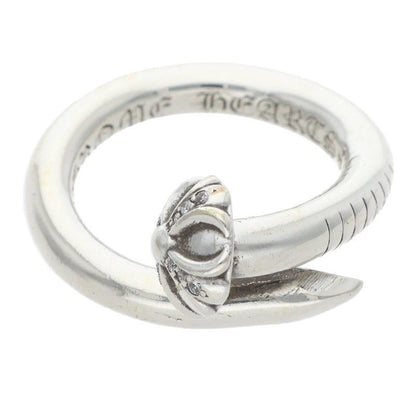 Chrome Hearts Nail Crsball P D Cross Ball Pave Diamond Silver Ring