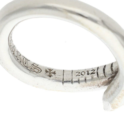 Chrome Hearts Nail Crsball P D Cross Ball Pave Diamond Silver Ring — view 4