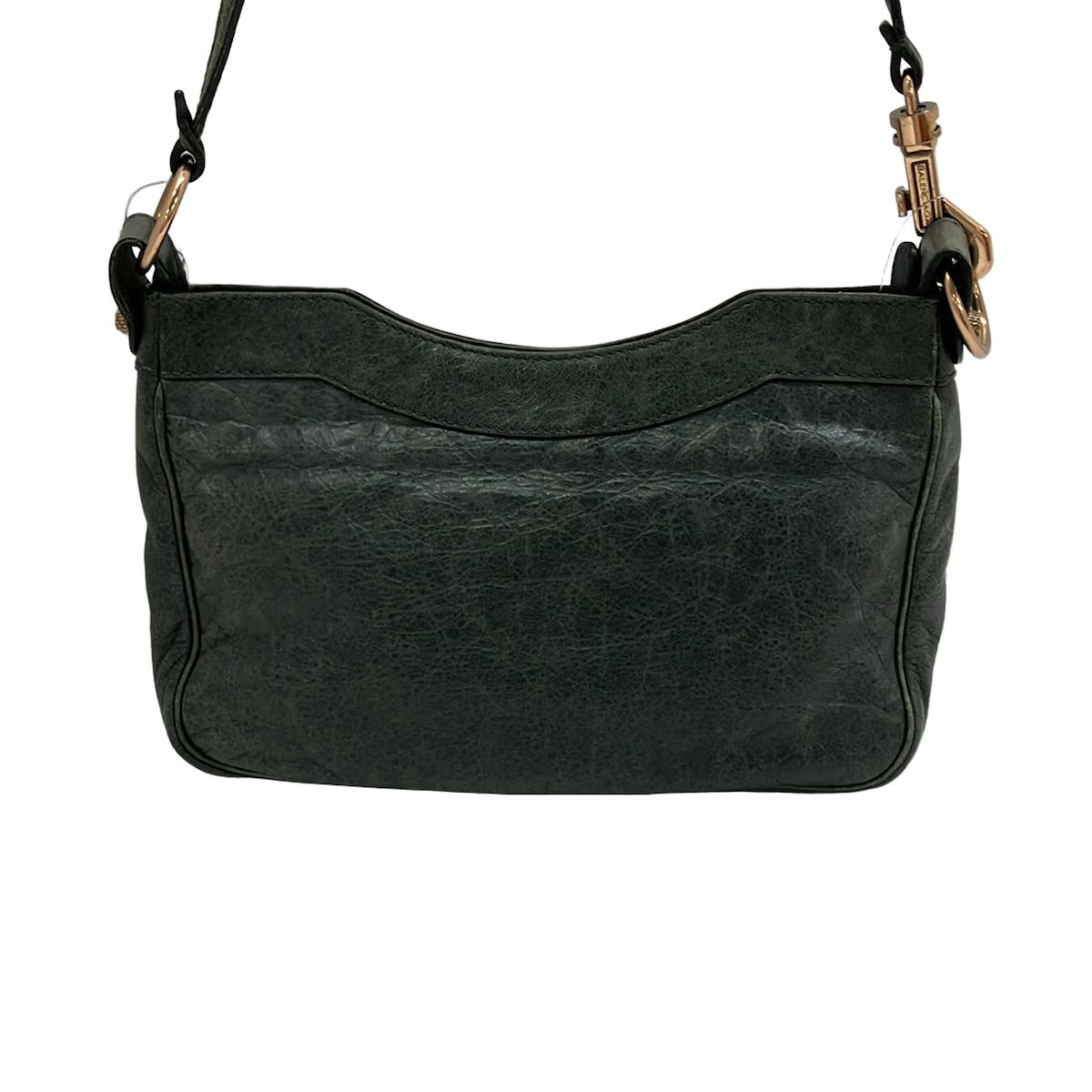 Balenciaga Shoulder Bag the Giant Hips Dark Green Leather — view 3