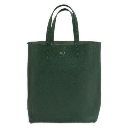 Celine Tote Bag Vertical Cabas Mall Green Leather