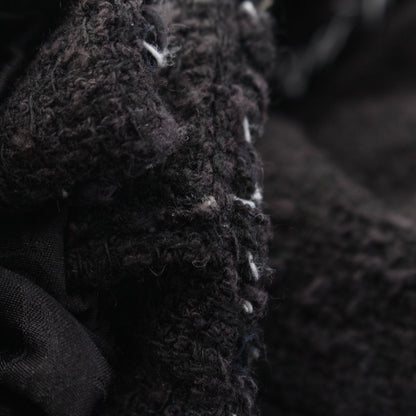 Chanel 07P Tweed Coco Buttons Collarless Jacket Black 34 — view 8