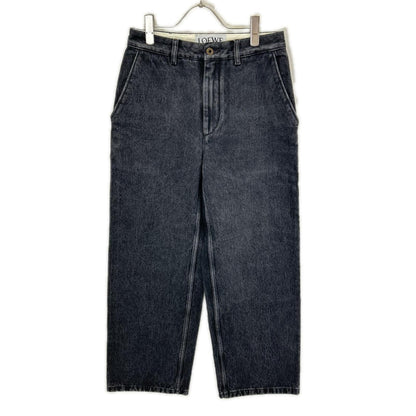 Loewe x Suna Black Back Print Baggy Denim Pants 34