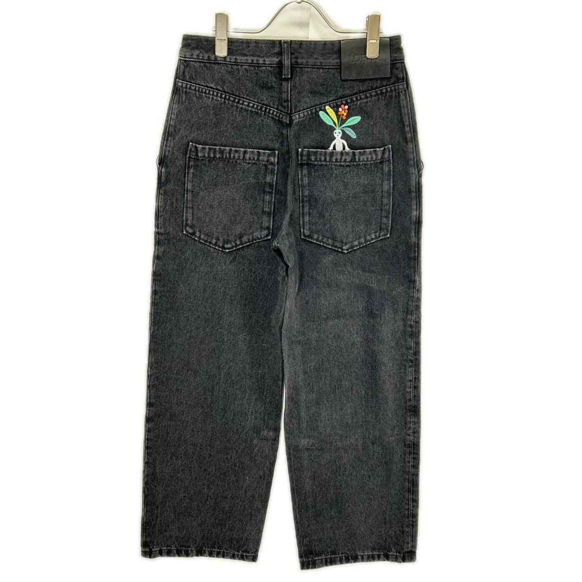 Loewe x Suna Black Back Print Baggy Denim Pants 34 — view 2