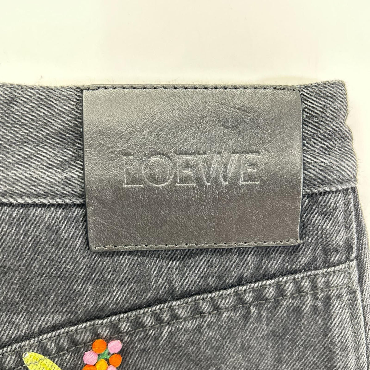 Loewe x Suna Black Back Print Baggy Denim Pants 34 — view 3