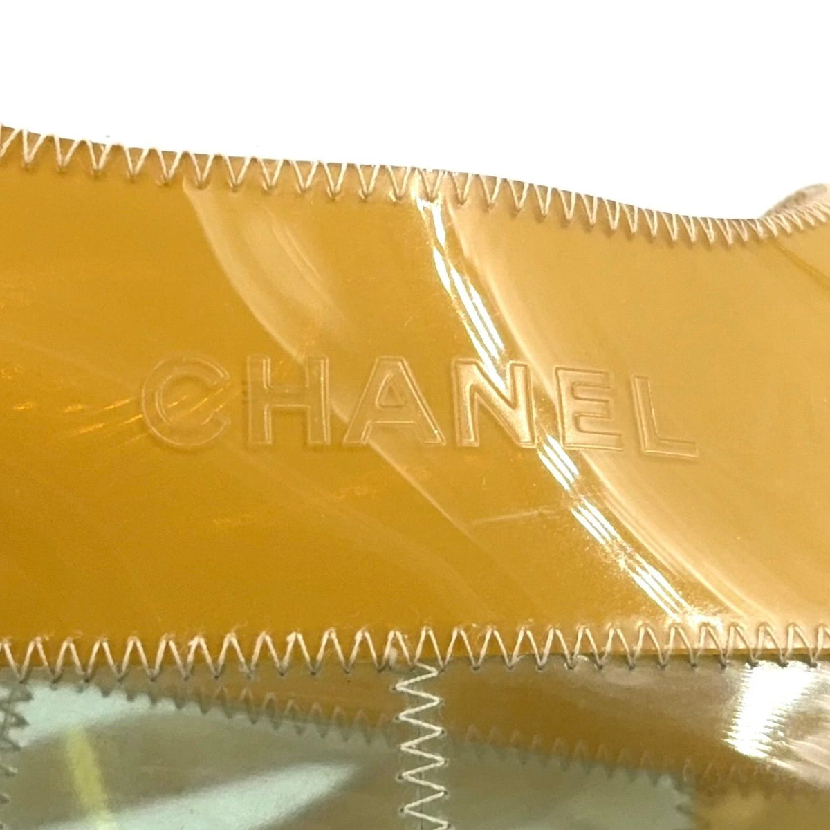 Chanel Patchwork Vinyl Yellow Light Blue Tote Bag — view 4