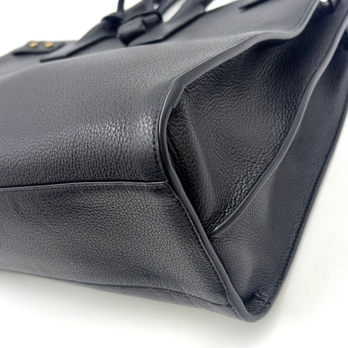 Saint Laurent Paris Sac de Jour Business Gray Leather Black Tote Bag Gold — view 6