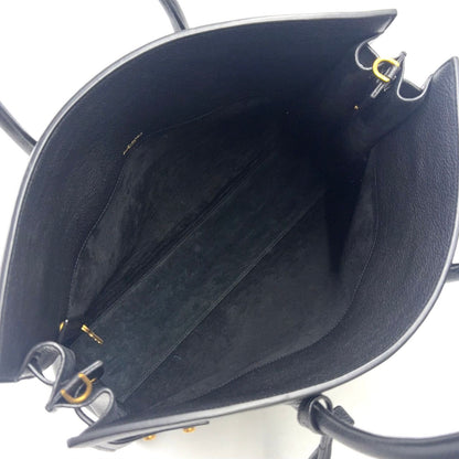 Saint Laurent Paris Sac de Jour Business Gray Leather Black Tote Bag Gold — view 3