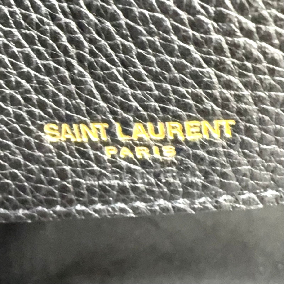 Saint Laurent Paris Sac de Jour Business Gray Leather Black Tote Bag Gold — view 4