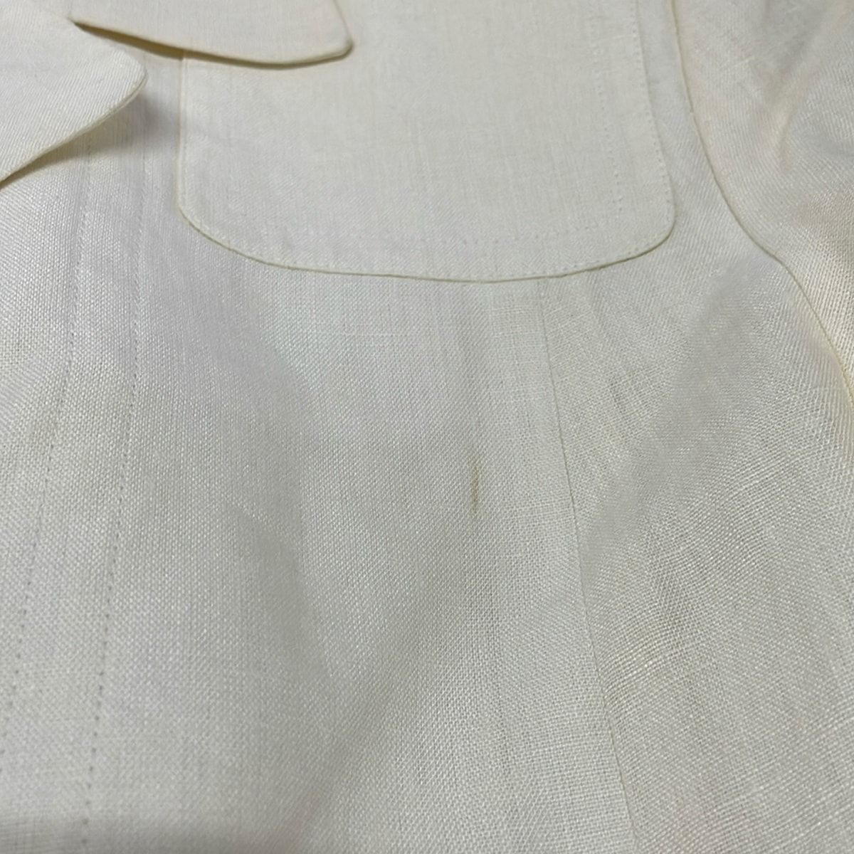 Hermes Skirt Suit Ivory Linen — view 5
