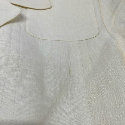 Hermes Skirt Suit Ivory Linen — view 5
