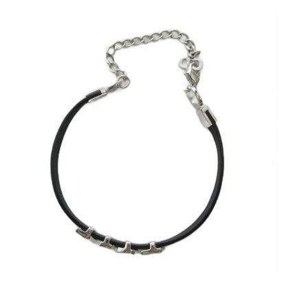 Dior Bracelet Bangle Leather Logo Black — view 6